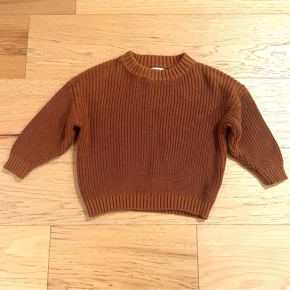 SOLD - Kindly 2Y oversized chunky fox brown sweater